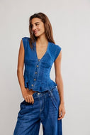 FREE PEOPLE-DYLAN DENIM VEST