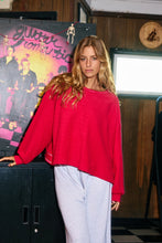 Load image into Gallery viewer, BUCKETLIST-OVERLAP OPEN STITCH TOP
