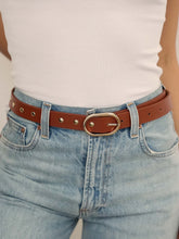 Load image into Gallery viewer, ETTIKA-BOYFRIEND STUD BELT IN COGNAC
