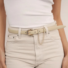 Load image into Gallery viewer, ETTIKA-CASCADE CHAIN BELT IN WITH GOLD HARDWARE

