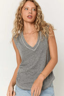 PROJECT SOCIAL T-RUE HEATHERED V NECK