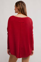 Load image into Gallery viewer, WE THE FREE-LATTE BLUES THERMAL TOP
