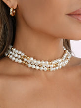 Load image into Gallery viewer, ETTIKA-PEARL ROW CHOKER
