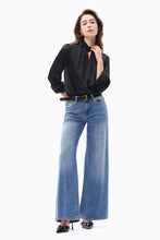 Load image into Gallery viewer, BAYEAS- MID RISE WIDE LEG MEDIUM BLUE
