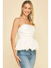Load image into Gallery viewer, PINCH-BUBBLED HEM SLEEVELESS TOP
