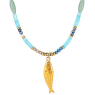 ELLIE VAIL-AKIRA BEADED FISH PENDANT NECKLACE