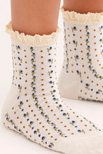 Load image into Gallery viewer, FREE PEOPLE-ROSEBUD WAFFLE KNIT SOCK
