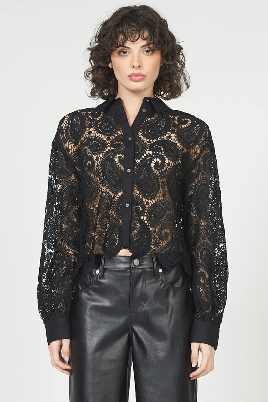 DEAR JOHN-SUZETTE TOP IN BLACK
