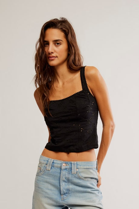 Free People-full Bloom Eyelet Cami