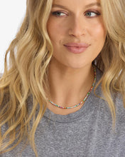 Load image into Gallery viewer, MELINDA MARIA-BABY NOT YOUR BASIC TENNIS NECKLACE GOLD-RAINBOW
