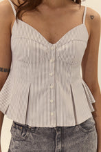 Load image into Gallery viewer, DELUC-CORVO TOP IN STRIPED OLIVE
