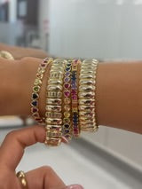 Load image into Gallery viewer, JTG-LUXE TUBE BAGUETTE STRETCHY BRACELET
