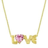 Load image into Gallery viewer, JTG-FLUTED PINK LOVE NECKLACE
