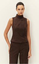Load image into Gallery viewer, ELODIE-ETIENNE FAUX SUEDE TOP
