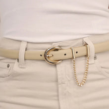 Load image into Gallery viewer, ETTIKA-CASCADE CHAIN BELT IN WITH GOLD HARDWARE
