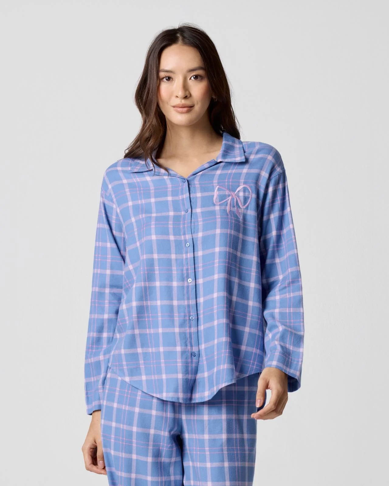 FLORENCE BY MILLS-COZY FLANNEL SLEEP SHIRT
