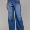 HIDDEN-DARK WASH SUPER SOFT RHINESTONE EMBELLISHED OVERSIZED BAGGY JEAN