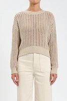 DAZE-SEASIDE OPEN STITCH SWEATER