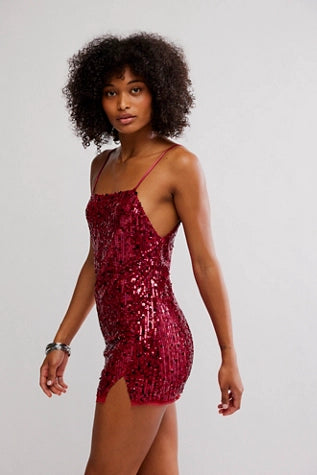 midnight kiss sequin dress Midnight Kiss Sequin Mini Slipdress (Women)