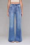 Load image into Gallery viewer, HIDDEN-MEDIUM LIGHT PINTUCK- 33” INSEAM FLARE
