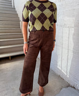 LUCY PARIS-LEON FAUX SUEDE PANT