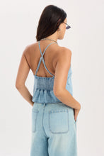 Load image into Gallery viewer, DAZE- TULIP HALTER TOP IN COASTAL HAZE
