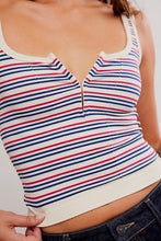 Load image into Gallery viewer, FREE PEOPLE-STRIPED SIMPLY SOFT CAMI

