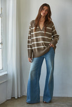 Load image into Gallery viewer, BY TOGETHER-GRAHAM STRIPED POLO PULLOVER
