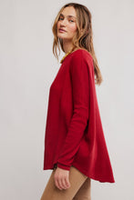 Load image into Gallery viewer, WE THE FREE-LATTE BLUES THERMAL TOP
