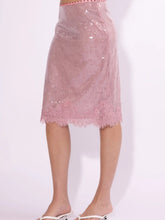 Load image into Gallery viewer, BERRY MELLOW-SEQUIN MIDI SKIRT
