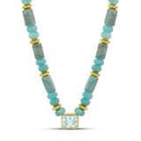 Load image into Gallery viewer, JTG-SEAFOAM AQUA STONE NECKLACE
