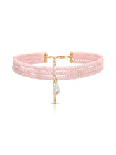 Load image into Gallery viewer, ETTIKA-MARINA LAYERS ROSE QUARTZ NECKLACE
