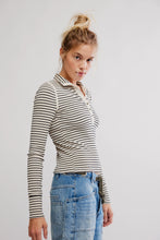 Load image into Gallery viewer, FREE PEOPLE-LAKE HENLEY STRIPE TOP

