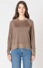 Load image into Gallery viewer, DEX-RAGLAN LUREX SWEATER IN TAUPE SHIMMER
