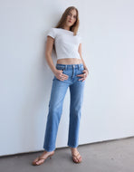 DAZE-REBEL MID RISE SLIM STRAIGHT JEAN
