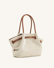Load image into Gallery viewer, JW PEI-HANA MEDIUM TOTE BAG BROWN CANVAS
