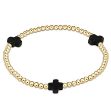 Load image into Gallery viewer, ENEWTON-SIGNATURE CROSS GOLD PATTERN 3MM BEAD BRACELET
