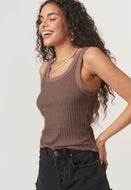 PROJECT SOCIAL T-COOPER RIB TEE DEEP TAUPE