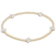 Load image into Gallery viewer, ENEWTON-SIGNATURE CROSS SMALL GOLD PATTERN 2MM BEAD BRACELET
