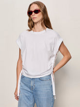 Load image into Gallery viewer, SANCTUARY-ALL DAY RUCHED TEE IN WHITE
