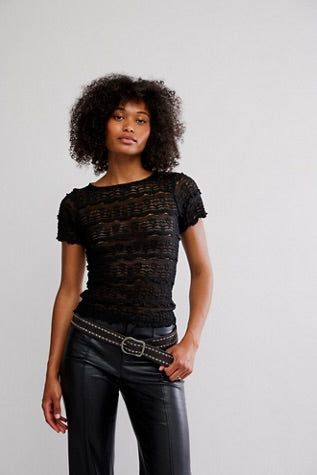 FREE PEOPLE-ANGELINA LACE TEE