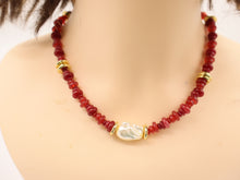Load image into Gallery viewer, BAUBLEBAR-RED/PEARL FARRAH BEADED NECKLACE
