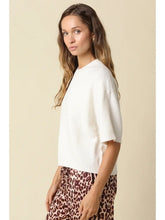 Load image into Gallery viewer, OLIVACEOUS-IVORY HALF SLEEVE SWEATER
