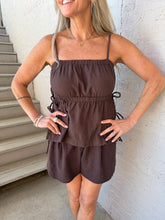 Load image into Gallery viewer, BOBI-SIDE TIE CAMI IN UMBER

