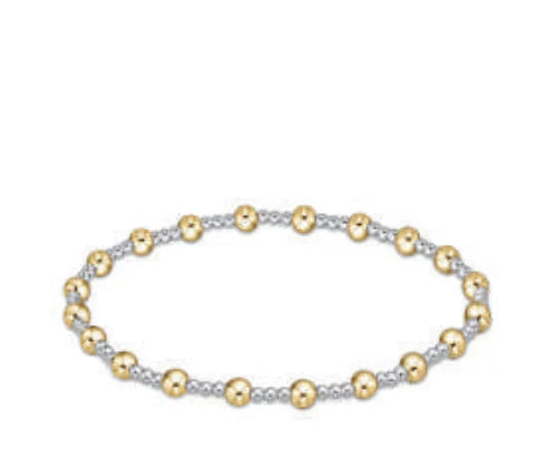 ENEWTON-CLASSIC SINCERITY PATTERN 5MM BEAD BRACELET MIXED METAL