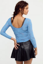 Load image into Gallery viewer, FREE PEOPLE- NIGHT SHIFT LAYERING TOP IN DUSTED BLUE
