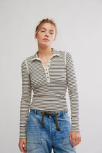 Load image into Gallery viewer, FREE PEOPLE-LAKE HENLEY STRIPE TOP
