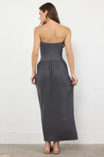 Load image into Gallery viewer, LA MADE-LULU STRAPLESS GAUZE DRESS IN MOONBERRY
