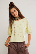 FREE PEOPLE-JESSIE EYELET TEE