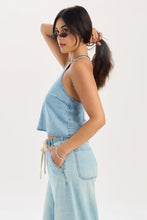 Load image into Gallery viewer, DAZE- TULIP HALTER TOP IN COASTAL HAZE
